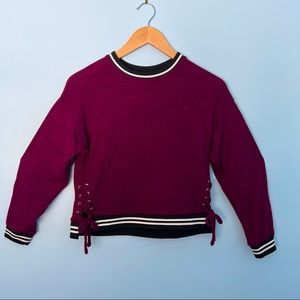 Ally B. Girls Long Sleeve Top with Side Ties, Size Medium 10/12